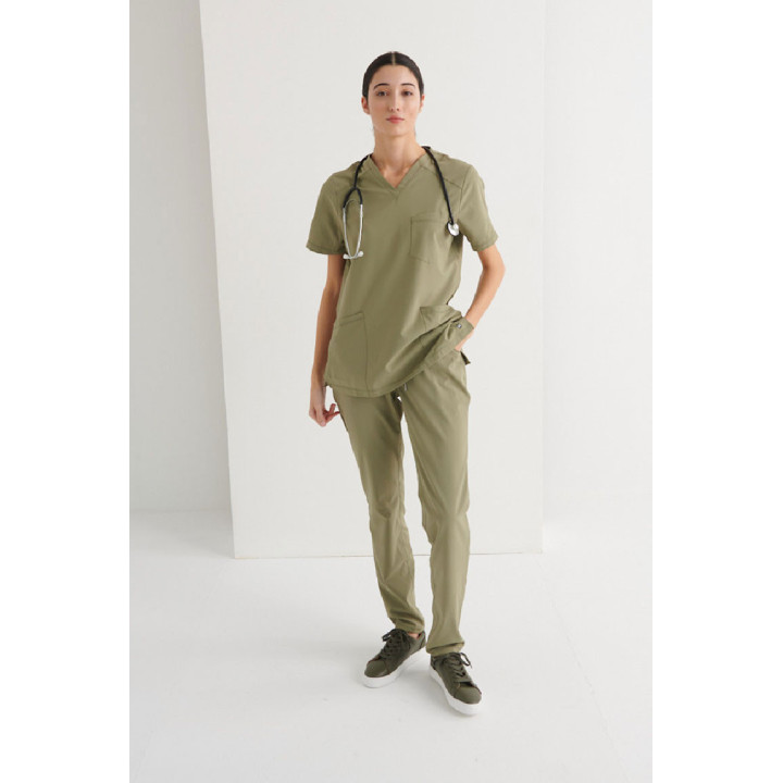 Casaca Sanitaria Cuello V Regular Fit | Luvil Protección Laboral