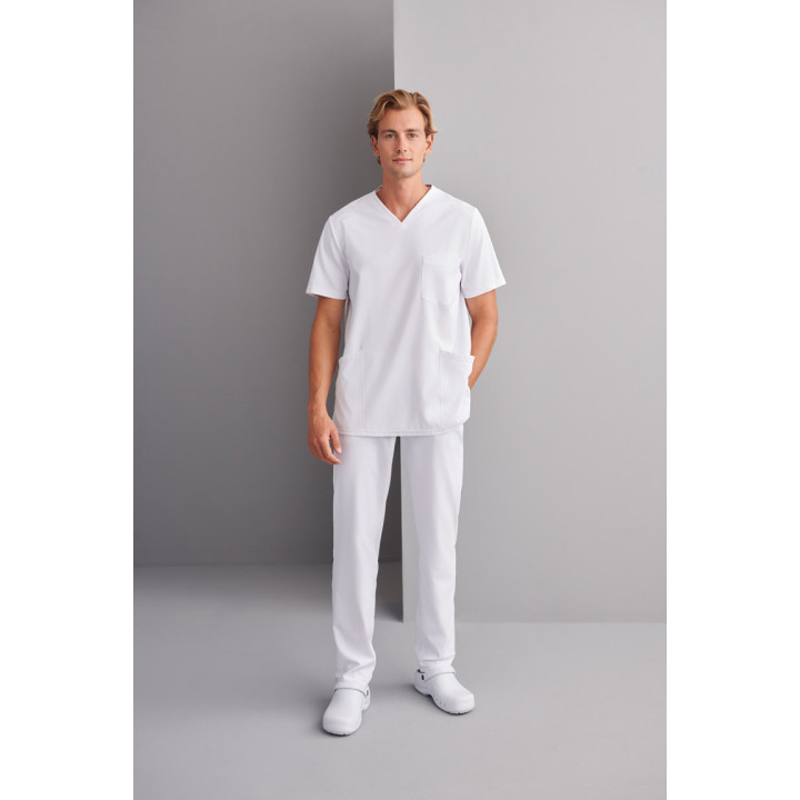 Casaca Sanitaria Cuello V Regular Fit | Luvil Protección Laboral