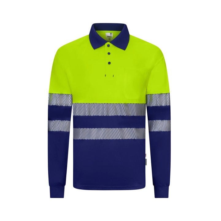 Polo Alta Visibilidad Velilla 305535 Bicolor Manga Larga Reciclado | Luvil