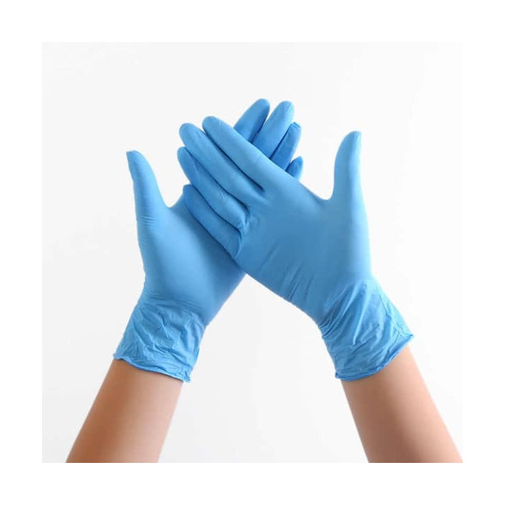 Comprar Guantes de Nitrilo Azul sin polvo desechable Santex | Luvil Protección Laboral
